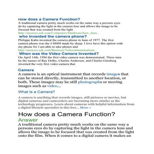 Evolution of mobile camera | PPTX