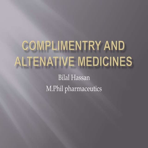 Mapeh forms of complementary and alternative healthcare modalities | DOCX