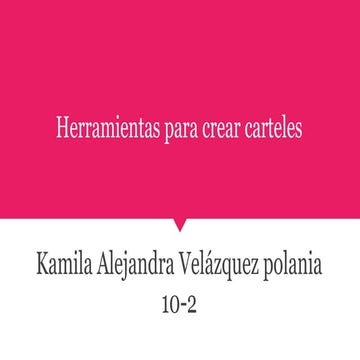 Camila herramientas para crear carteles