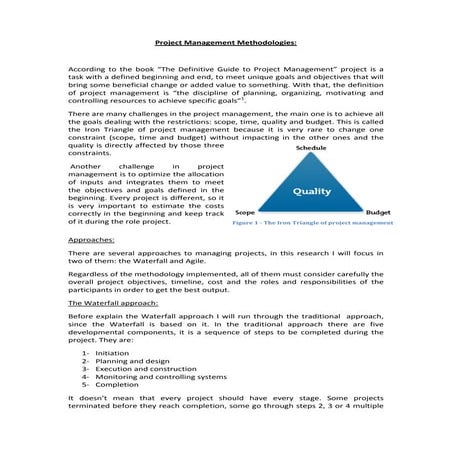 Project Management Methodologies