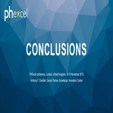 Conclusions of the PHExcel (Professional Higher Education Excellence Seminar)