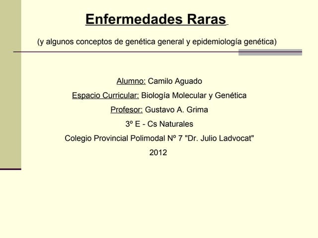 Las Enfermedades Raras 
