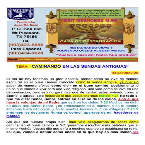 Caminando por el buen camino