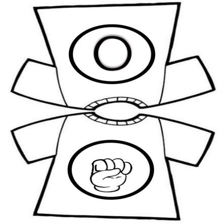 Camisetas numero y dedos