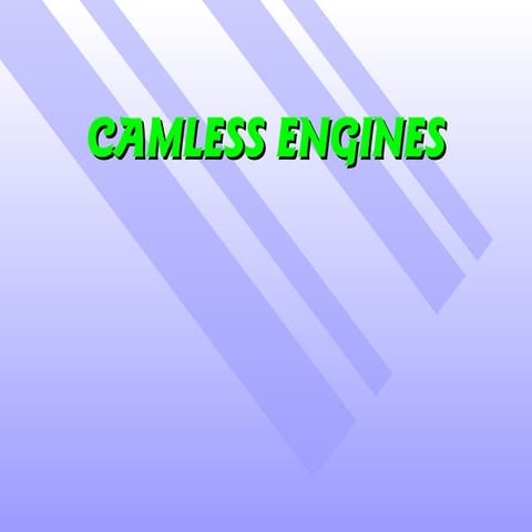 Camless engines