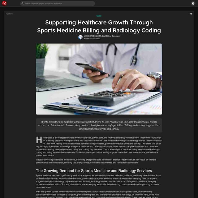 Supporting Healthcare Growth Through Sports Medicine Billing and ...