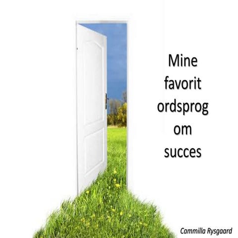 Cammilla rysgaards favorit ordsprog om succes