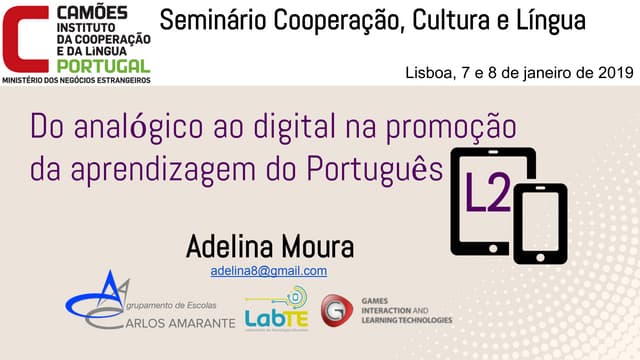 Do analógico ao digital na promoção da aprendizagem do Português L2