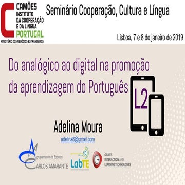 Do analógico ao digital na promoção da aprendizagem do Português L2