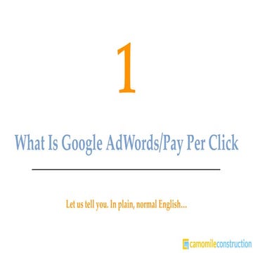 Camomile Construction AdWords