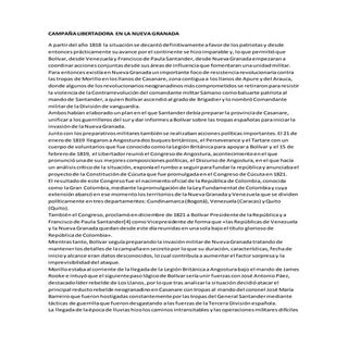 Campaña libertadora en la nueva gra...