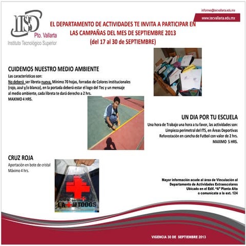 Campañas de septiembre 2013 TEC Vallarta