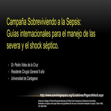 Campaña sobreviviendo ala sepsis