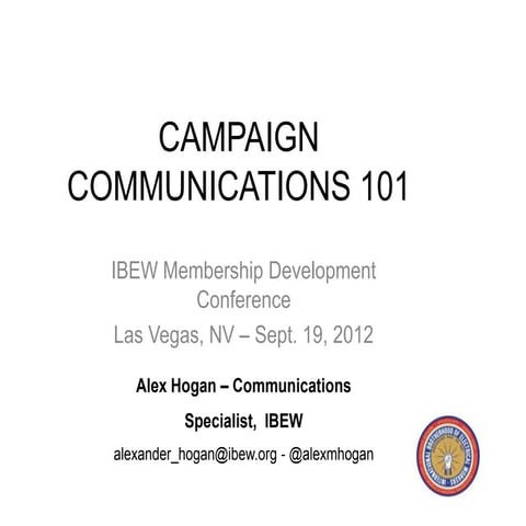 Union Campaign Communications 101 