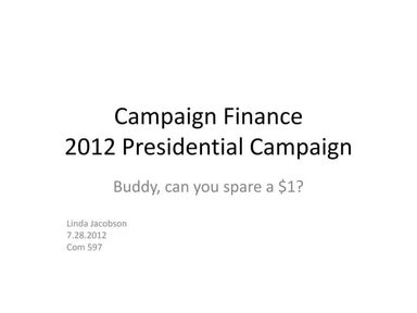 Campaign finance