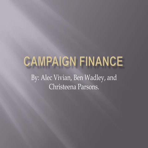 Campaign finance