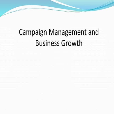 Campaign management