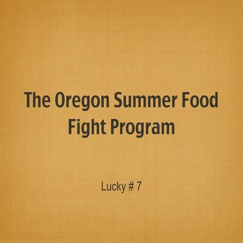 Oregon Food Fight