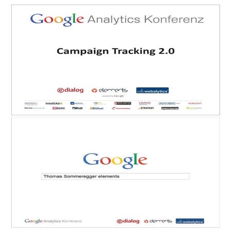 Google Analytics Konferenz 2013: Thomas Sommeregger, elements.at: Campaign Tracking