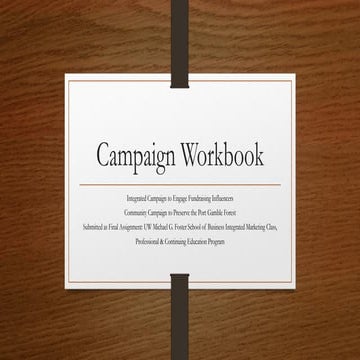 Campaign Workbook_ Preserve the Port Gamble Forest