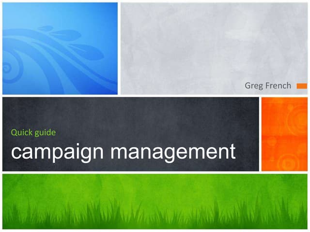 Campaign Management Guide