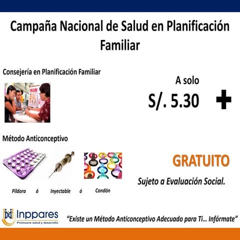 Campaña Nacional de Salud en Planificación Familiar. Paquetes de Policlínicos...