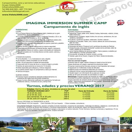 Campamento de Verano Imagina 2017 Bedmar Jaen