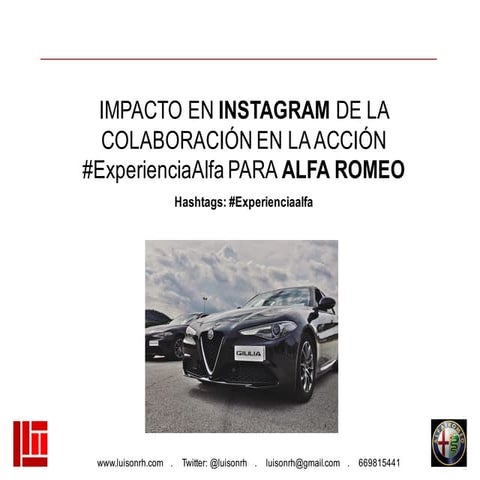 Campaña #ExperienciaAlfa para Alfa Romeo