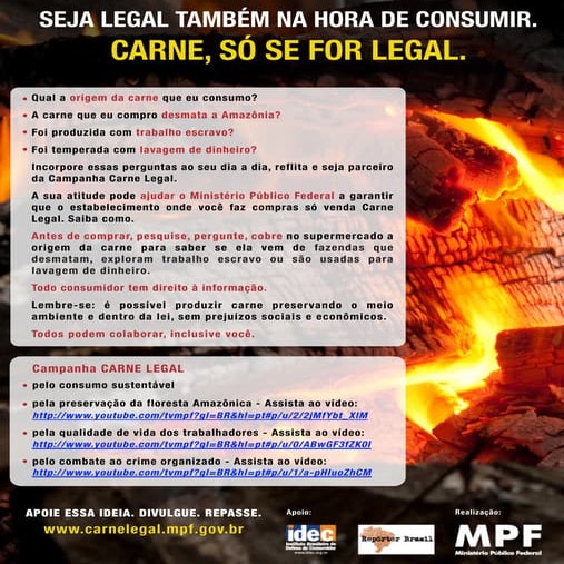 Campanha carne legal do MPF