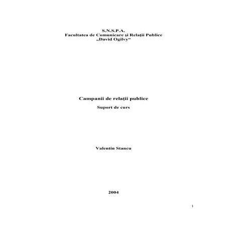 Campanii de relatii publice