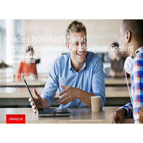 NISO Two-Part Webinar: Sustainable Information Part 2: Digital Preservation o...