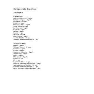 Campeonato brasileiro   artilharia