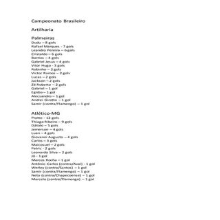 Campeonato brasileiro   artilharia