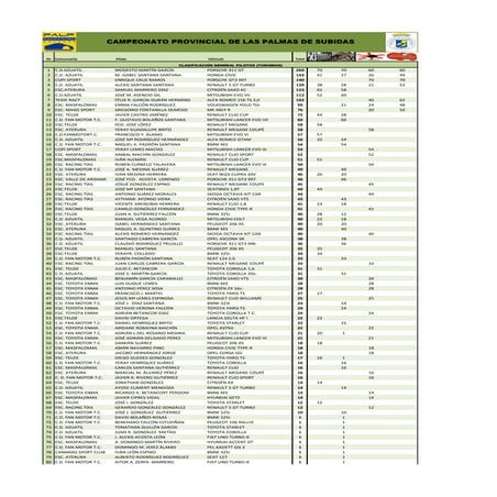 Campeonato provincial de las palmas de subidas