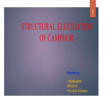 Structural Elucidation of  Camphor