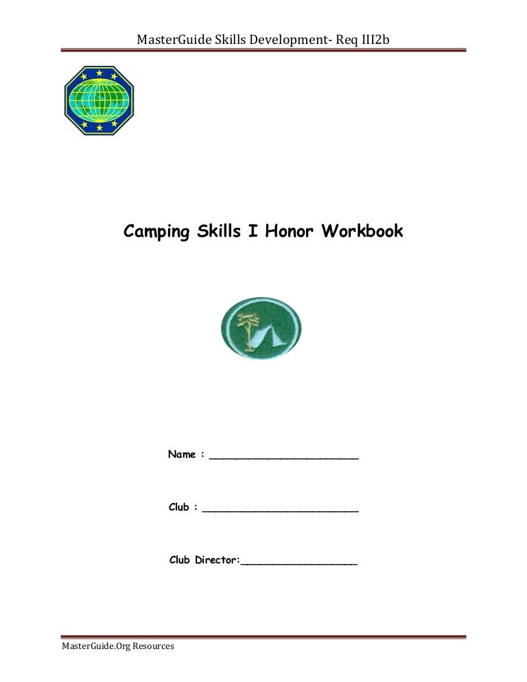Camping Skills I Iv Workbook Mgc Req Iii2b