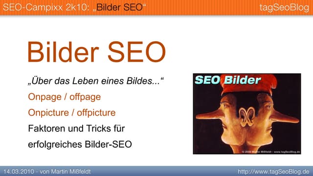 Bilder SEO Vortrag Missfeldt Campixx 2010