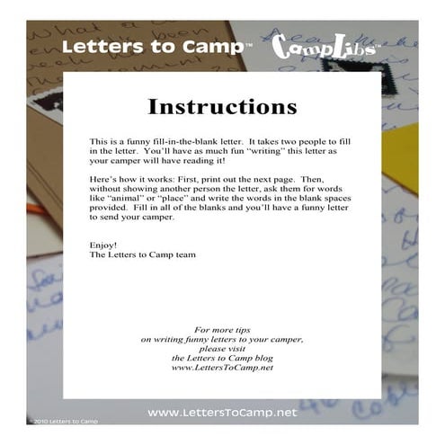 CampLib #1 - Wake Up!