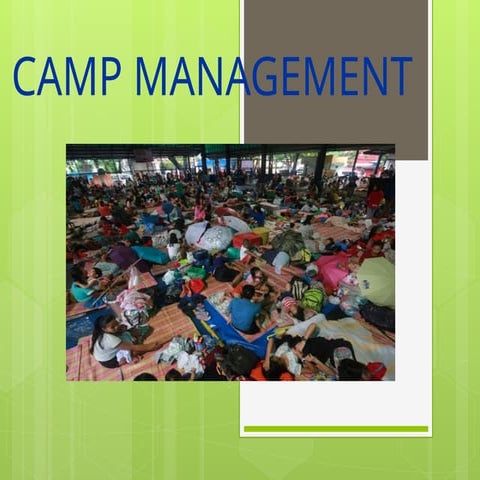 Comprehensive Camp Management and Life Cycle in Humanitarian Response ...