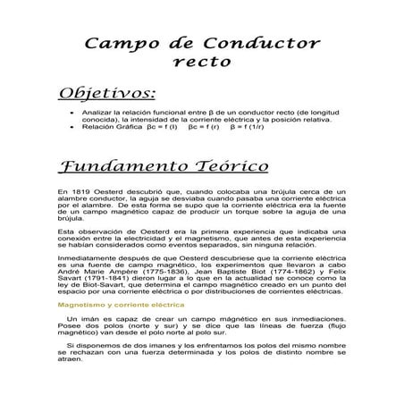 Campo de conductor recto.doc pract 6