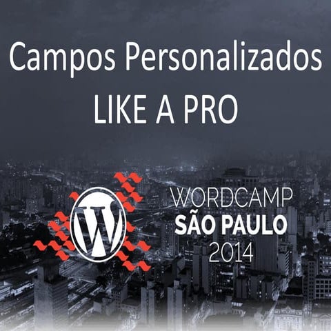 Campos personalizados Like a Pro - WordCamp São Paulo 2014