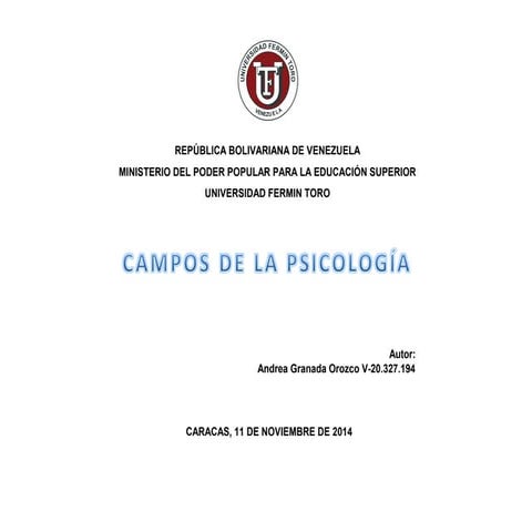 Campos de la Psicología