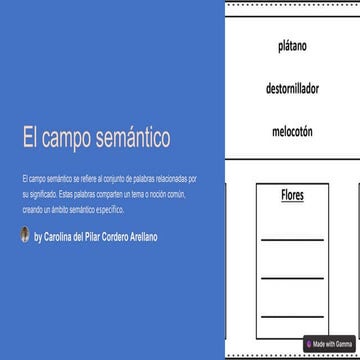 Aprendemos sobre el Campo semántico.Razonamiento