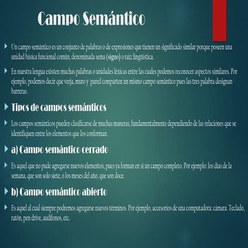 Campo Semántico y sus diferentes clasificaciones .pptx