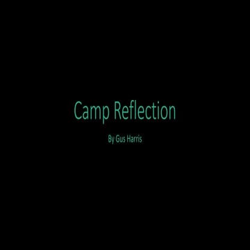 Camp reflection