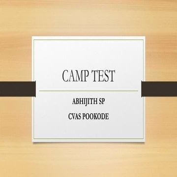 Camp test