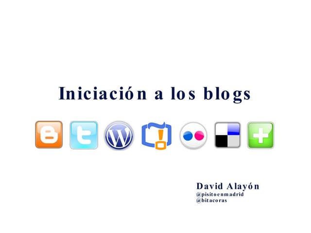 Taller de iniciación a los blogs