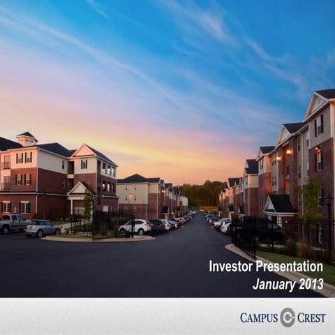 Campus Crest Communities Investor Presentation