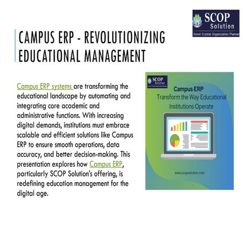 Campus ERP – Transform the Way Educational Institutions Operate