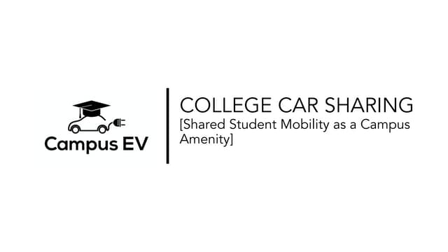 Campus ev car sharing proposal